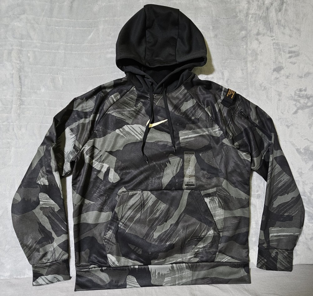 Nike Therma-Fit Cascade Camo Pullover Hoodie for Men Size Large