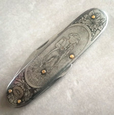 couteau ancien KINDAL Napoléon Bonaparte HALLSTROM ESKUSTUNA