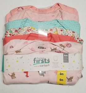 precious firsts made by carter's 6 short sleeve bodysuits