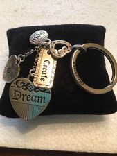 Brighton Silverplated keyfob- "Create, Dream, Soul"