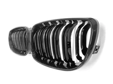 Gloss Black Blackout Dual Slats Grille Fit 07-13 BMW E81 E82 E87 E88 1-Series