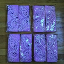 NEW 48 Paisley Bandana Head Wrap Scarf 100  Cotton Pink USA SALLER 2.25/PC