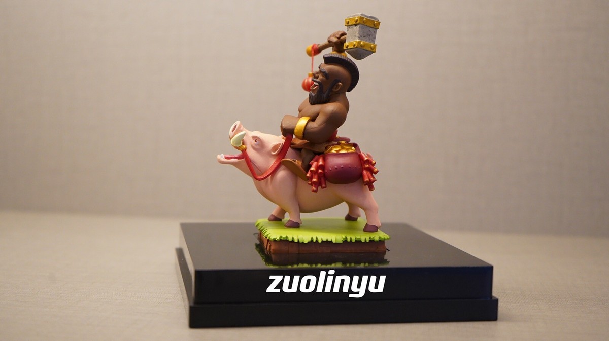 Supercell Clash of Clans/ Royale Clash Hog Rider Spring Figure