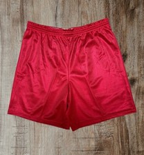 Vintage 1990s Majestic Athletic Drawstring Mesh Shorts Large Red New USA Made