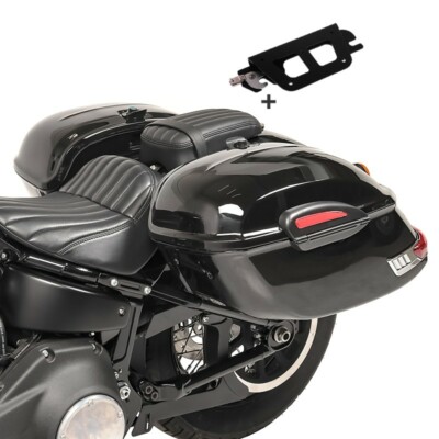 Borse Laterali Rigide compatibile con moto custom 18-23 supporto rimovibile  Dela