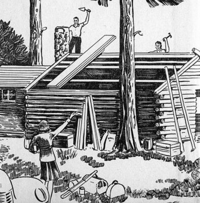 CABIN PLANS BOOK Classic 30s- Vintage Log Cabin books collection on CD