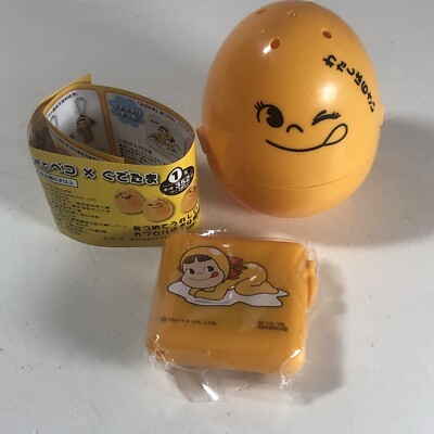 Rare Peko-Chan Milky X Sanrio Gudetama Collaboration Egg Prize Tape Measure New