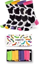 Crazy Socks for Women, Fun Funny Novelty Colorful Funky Crew Socks, 5 Pair
