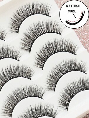 5 Paar Natural Look Falsche Wimpern Flauschig Weich Dramatisch 3D Nerz Wimpern | Trendy
