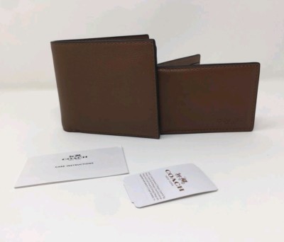 Coach BillFold Leder Geldbörse & Kartenetui - Dark Saddle - 195 £