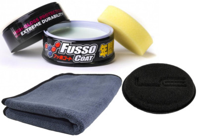Soft99 Fusso Coat Set Dark Wachs 200g Zubehör Hartwachs Autowachs Versiegelung