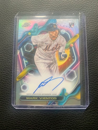 2023 Topps Cosmic Chrome Rookie Mark Vientos Variation On Card Auto RC Mets