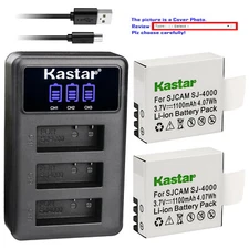 Kastar Battery LCD Dual Charger for SJCAM SJ4000B & SJCAM SJ5000 SJCAM SJ6000