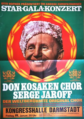 DON KOSAKEN   SERGE JAROFF 1978 DARMSTADT - Concert Poster - Plakat - A1 -  F/U