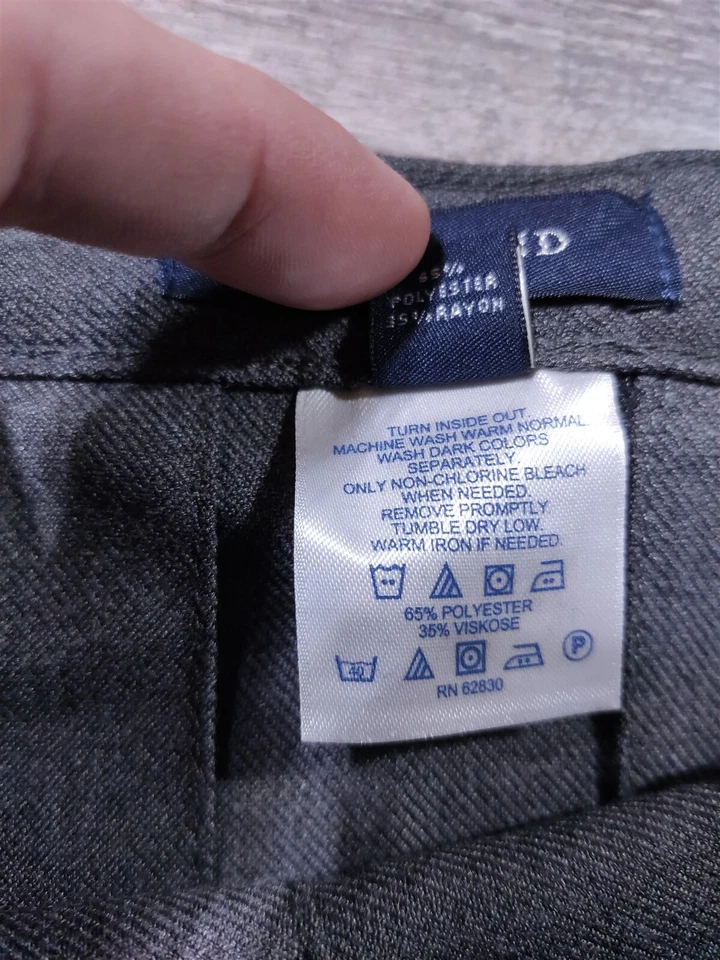 Lands End Skirt Adult 4 Tall Gray Box Pleated Work Uniform Bottom Womens Foto 3 de 4