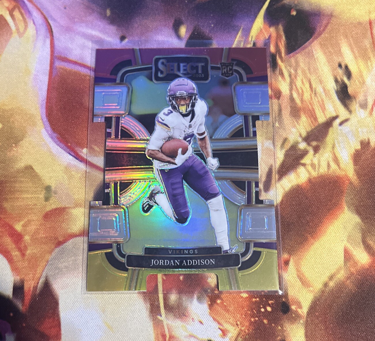 2023 SELECT CONCOURSE JORDAN ADDISON ROOKIE RED/YELLOW DIE-CUT PRIZM RC #66 NM+