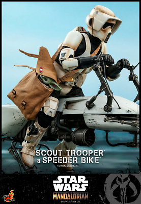 THE MANDALORIAN~SCOUT TROOPER & SPEEDER BIKE~1/6 FIGURE SET~TMS017