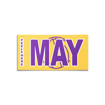 MAY - California Month Sticker - License Plate - LA Lakers Registration Tag