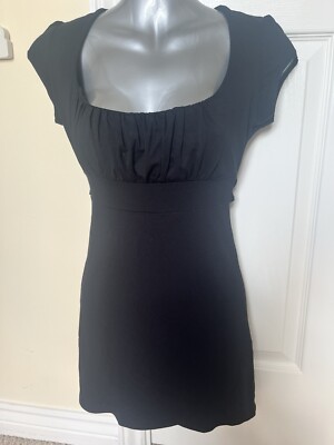 NEW Vintage Jane Norman Black Short Milkmaid Gypsy Wench Long Top 10 8