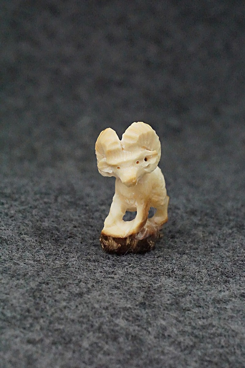 Mini Ram Zuni Fetish Carving - Lewis Malie Jr. | eBay
