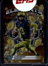 2023 Bowman Best University #ETG-9 JJ McCarthy Elements of the Game Gold #/50