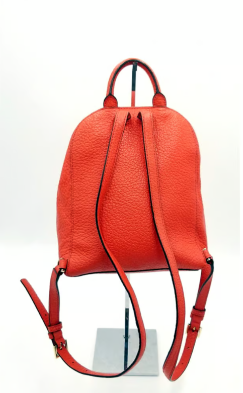 Kate Spade Small Orange Leather Zip Top Backpack | eBay display picture 1