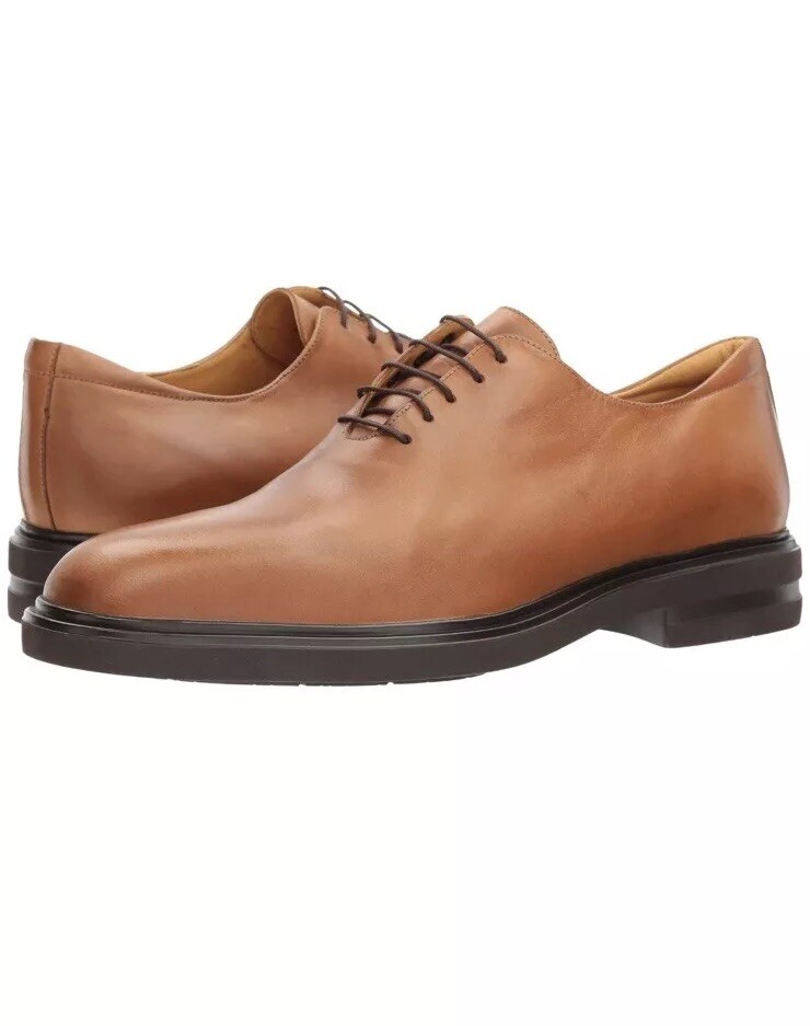 SAOLA Donald J Pliner uomo Eduardo pelle Oxford marrone sella 10 5 M (N63)