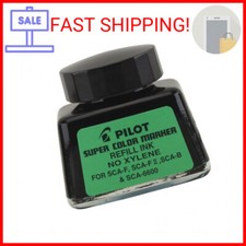 PILOT Super Color Permanent Marker Refill Ink, Xylene-Free Black Ink, 1 Ounce Bo