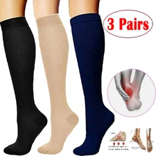 Athletic Compression Socks - 20-30 mmHg Knee High Support Running/Nursing