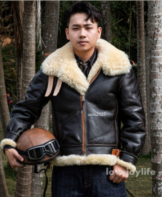 【archive】90's BOMBER FLIGHT FUR JACKET Vintage 90s Military USAF US Army Bomber Flight Leather