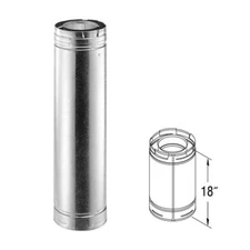 4" x 6 5/8" DirectVent Pro 18" Galvanized Chimney Pipe - 46DVA-18