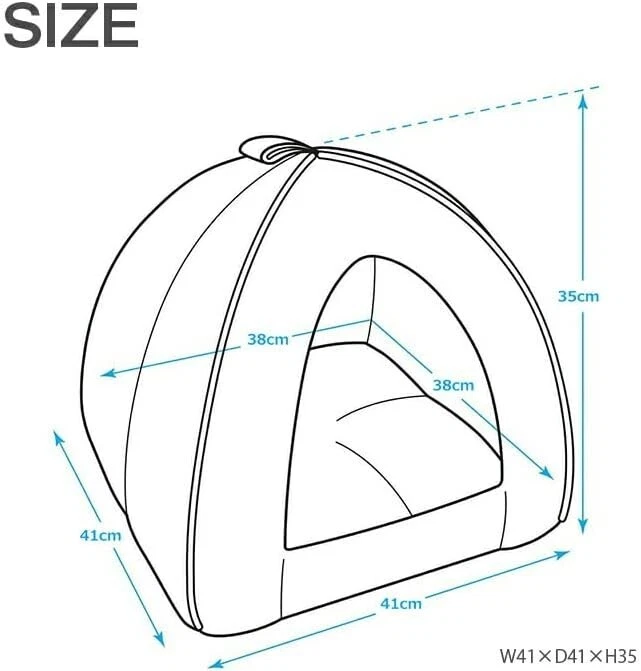 Tienda de campaña para mascotas cama suave para perros y gatos pana beige US NEW - Image 4 of 4