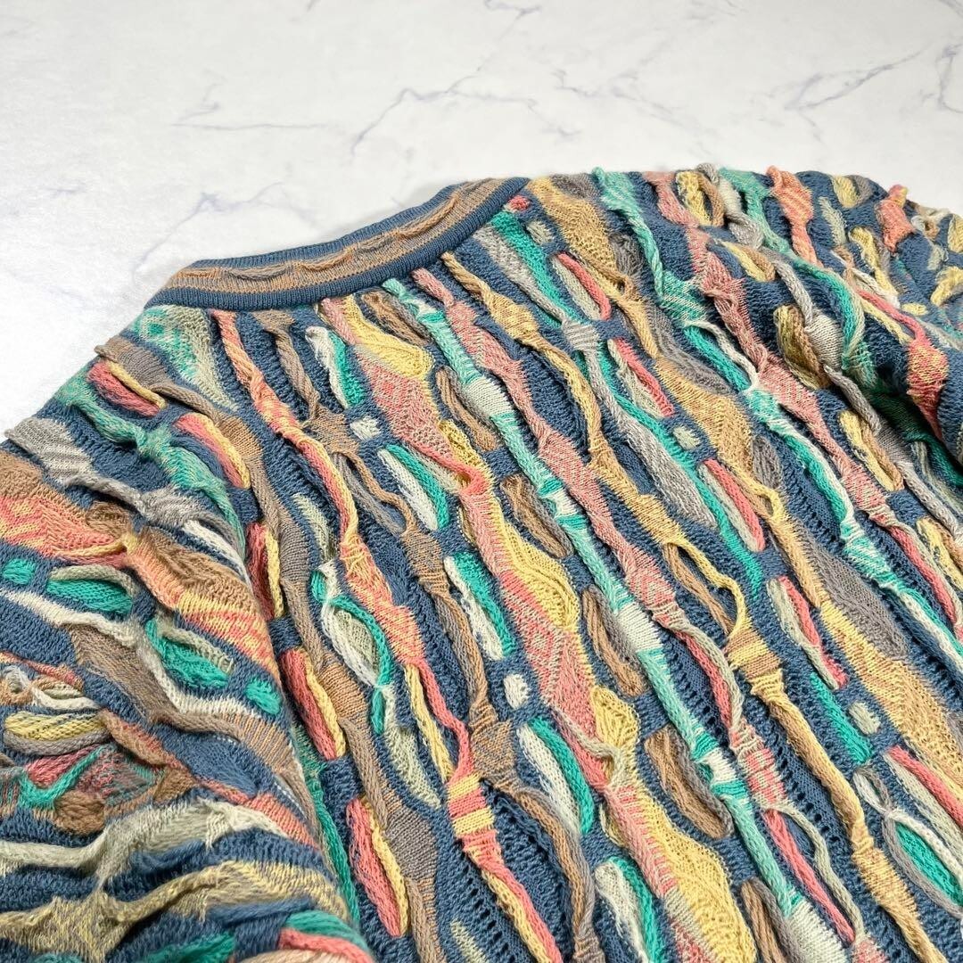 Vintage 90s Coogi Classic 3D Knit Sweater Men Size M Grandpa
