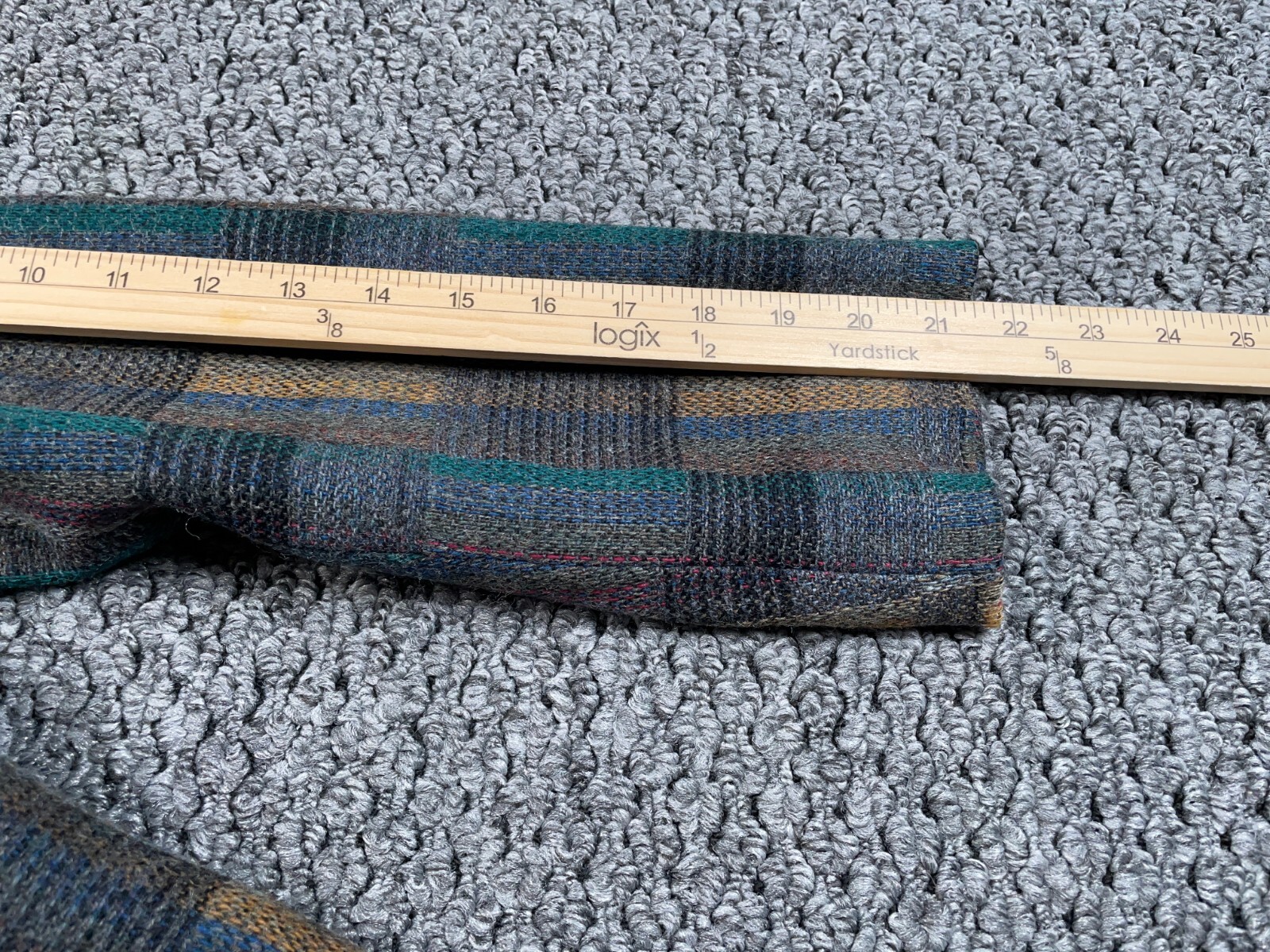 VTG Patchwork Plaid Pattern Wool Blazer Jacket Wo… - image 12