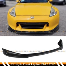 FOR 2009-2012 NISSAN 370Z Z34 CT STYLE MATT BLACK JDM FRONT BUMPER LIP SPLITTER