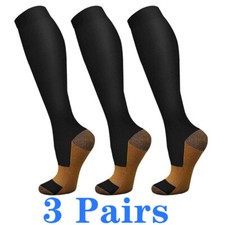 Physix Gear Copper Compression Socks For Men Women 20-30 mmhg Pressure Socks