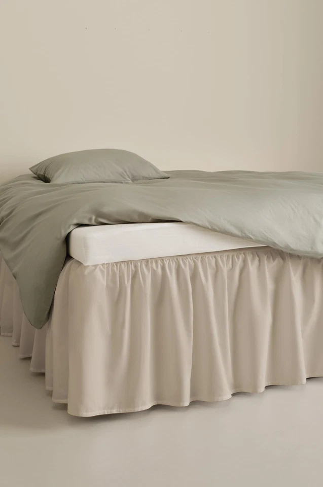 Zack Volant Betthusse - 100% hochwertige Bio-Baumwolle Bettrock Höhe 45 cm - ... - Bild 2 von 4