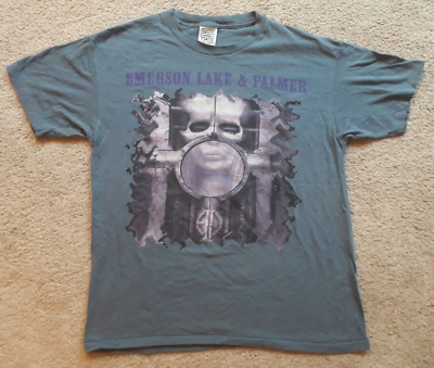 希少 Emerson, Lake & Palmer 90s ヴィンテージ バンT EMERSON LAKE & PALMER Vintage 1996 World Tour T Shirt L Blue ELP