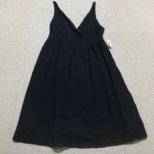 NWT Old Navy Womens Small Dress Black Babydoll Sleeveless V-Neck New