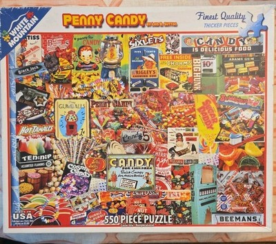 White Mountain  Penny Candy  550 Piece Jigsaw Puzzle 18 x 24 inches COMPLETE