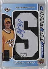 2023-24 Upper Deck SP Game Used Draft Day Marks 19/35 Yaroslav Askarov Auto 1j8k