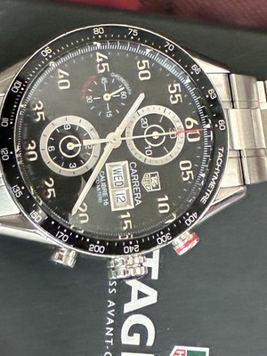 Tag Heuer Chronograph Calibre 16  CV2A10 Completely rebuilt Box, Book see video 