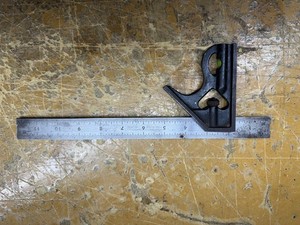 Vintage Millers Falls No.120 12” Combination Square Chrome USA