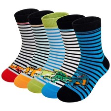 Boys Kids Socks Childrens Socks Boys Cotton Animals Motif Trainer Socks ...