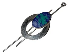 VINTAGE STUDIO ARTISAN SILVER EILAT BEAD MODERNIST ABSTRACT SCULPTURE PENDANT