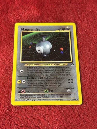 Magnemite 26/75 Neo Discovery Non Holo Rare Wotc Pokemon Card Played