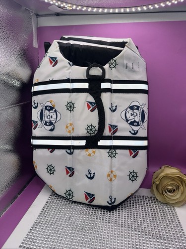 Paws ๐พ Aboard Size Small DOG ๐ถ Life Vest Jacket Cute Nautical Theme