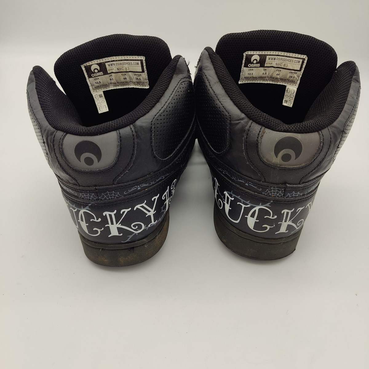 Osiris Lucky 13 Mens Y2K Emo Goth Punk NYC 83 Skate Shoes SZ 10.5
