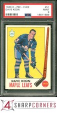 1969 O-PEE-CHEE #51 DAVE KEON MAPLE LEAFS HOF POP 6 PSA 9 SET BREAK