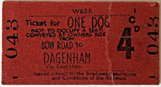 WHITECHAPEL & BOW RAILWAY One Dog. BOW ROAD to DAGENHAM (24 AU 48)